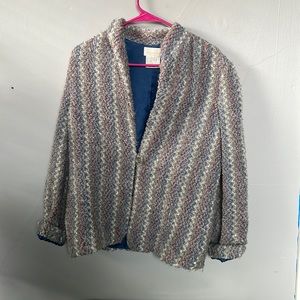 Vintage DK Gold by Donnkenny Size 10 Lambswool Blend Carpet Blazer old money 80s